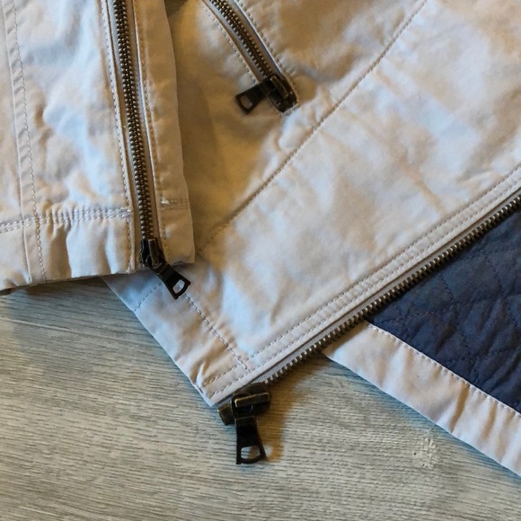 NWT GAP Quilted Moto Grey Crystal Jacket - Picture 3 of 6